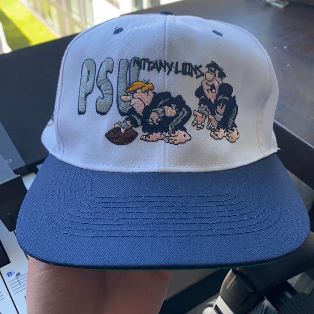 Vintage Penn State x Flintstones SnapBack hat RARE